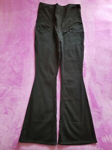 H&M Mama maternity Size L/UK 14 over bump bootcut trousers - L29" - Black