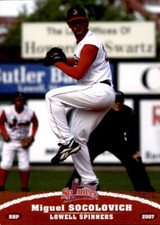 2007 Lowell Spinners Grandstand #35 Miguel Socolovich Caracas Venezuela VZ Card