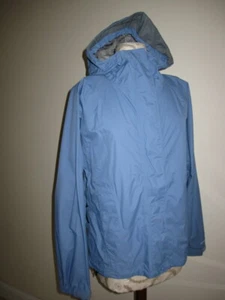 EMS women blue Nylon waterproof rain windbreaker jacket System 3 hood packable S - Picture 1 of 12