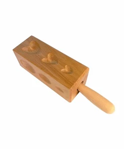 Proops Wooden Dapping Block, 4 in 1, Heart, Oval, Round, Pear/Egg Shapes. J1324 - Picture 1 of 3