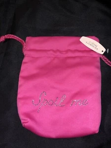 NWT Victorias Secret Santa Baby SPOIL ME Rhinestones Satin Lingerie Bag Pink - Picture 1 of 4
