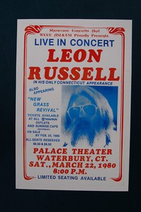 Leon Russell Concert Poster 1980 Waterbury Palace Theater