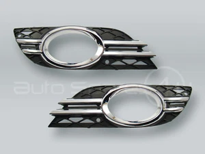 Fog Light Grille and Chrome Trim PAIR fits 2007-2009 MB E-class W211 - Picture 1 of 2