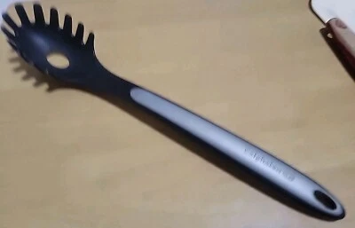 Calphalon Pasta Fork/Server, Nylon & Silicone, Black/Gray, 13.5 in - Image 1 of 4