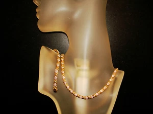 Amazing Vintage ITALIAN Sterling Silver & DIAMONDS Necklace & Bracelet Set.GP925 - Picture 1 of 11
