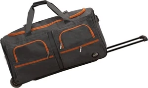 Rockland Rolling Duffel Bag 30 Inch Expandable Charcoal Large Wheels - Picture 1 of 5