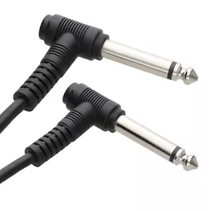 6.35mm 90 Grad Rechter Winkel Klinkenstecker Audio Mono Gitarrenkabel 3M - Bild 1 von 5