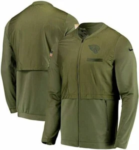 Jacksonville Jaguars Nike Salute to Service Military Full-Zip Olive Jacket Men's - Picture 1 of 6