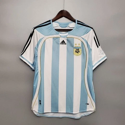 RETRO ARGENTINA SOCCER 2006 HOME FOOTBALL SHIRT SIZE-L Cover