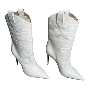 Stivali alexandre vauthier Wayne bianchi croc goffrati bianco sporco IT38 UK5 USA7 NUOVI - Foto 1 di 13