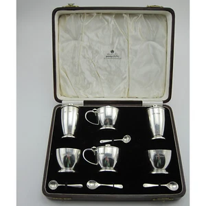 Smart Boxed Silver Conderment Set in Art Deco Style - Picture 1 of 9