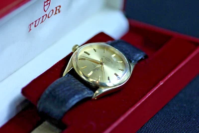 TUDOR Rolex Prince Oyster date Men's 18kt Solid Yellow Gold Ref 7965 circa 1960 - Image 1 of 4