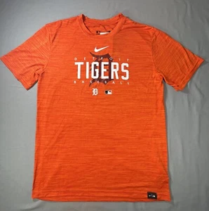 Nike Dri Fit Detroit Tigers short sleeve orange shirt men’s medium NWT - Picture 1 of 9