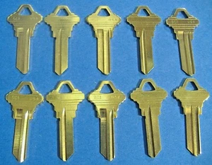 POSTEN VON ZEHN ilco SCHLOSSER SC1 SCHLÜSSELROHLINGEN PASSEND FÜR SCHLAGE MASSIV MESSING (10 SCHLÜSSEL) - Bild 1 von 1
