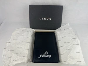 LEEDS Portafoglio in Pelle Cartella Portafoglio Organizzatore Business NOTEBOOK Planner - Foto 1 di 3