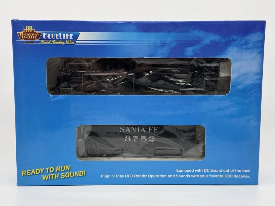 HO Broadway Limited 5159 Santa Fe 4-8-4 Steam Locomotive ATSF #3752 DCC SOUND - Image 1 of 4