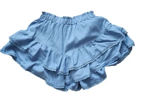 Falda corta para mujer con volantes en capas talla L boho cintura elástica ligera Cottagecore  - Imagen 1 de 6