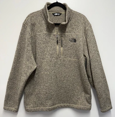 Pullover para hombre The North Face Gordon Lyons XXL beige gris 1/4 cremallera polar senderismo Foto 1 de 4
