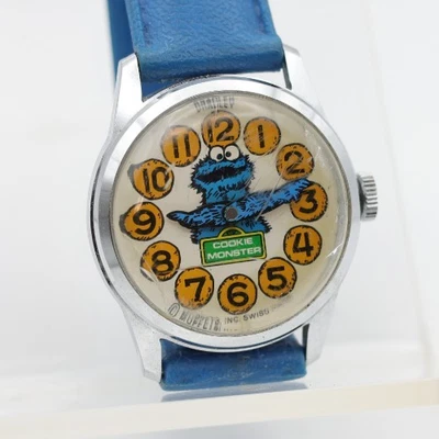 RELOJ PULSERA COOKIE MONSTER BRADLEY SWISS MUPPETS 30mm para reparación (de) Foto 1 de 4