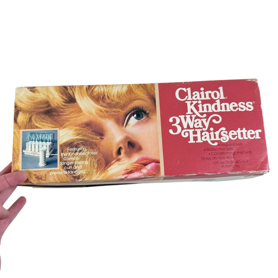 Vintage Clairol Kindness 3 Way Hairsetter 1974 Heated Mist 20 Curlers Plug In - Image 1 of 4