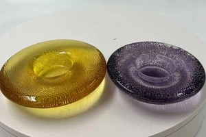 Iittala Nappi runder Teelicht Glas Kerzenhalter Markku Salo Design 2er Set - Bild 1 von 3