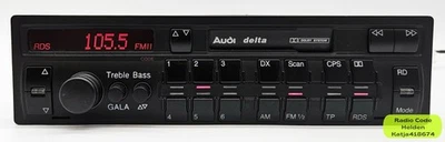 Audi Delta CC Kasetten Radio Original Blaupunkt Autoradio mit Code 22cm - Bild 1 von 4