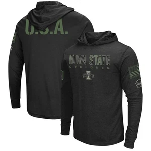 Men's Colosseum Black Iowa State Cyclones OHT Military Appreciation Team Hoodie - Picture 1 of 3