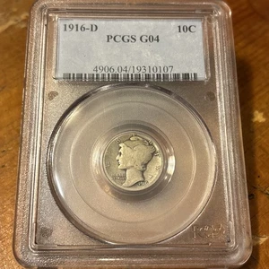 1916-D 10C PCGS G04 Mercury Dime - Picture 1 of 4