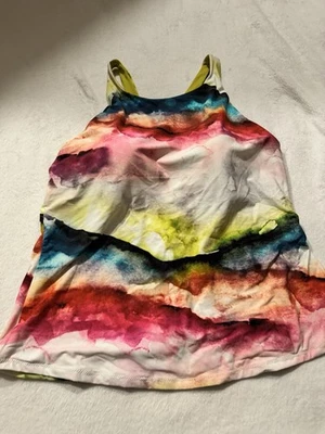 Tankini de natación para mujer Calia línea larga TOP acuarela multi XL Foto 1 de 4