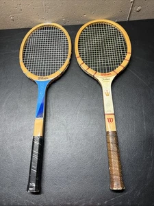 racchette da tennis vintage in legno - Foto 1 di 24