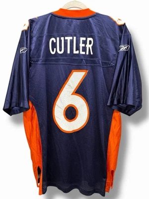 Camiseta deportiva vintage Reebok auténtica de los Denver Broncos Jay Cutler NFL corte profesional para hombre pequeña Foto 1 de 4