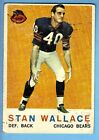1959 Topps FB #159 Stan Wallace Chicago Bears Def. Back VG