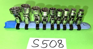 MATCO TOOLS 9 PIECE 1/4 DRIVE METRIC SWIVEL SOCKET SET 12 POINT - Picture 1 of 17