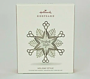 Hallmark Keepsake Holiday Style Perfect Style Scissor Snowflake Metal Ornament - Picture 1 of 5