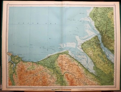 Mapa de encuesta 1939 Inglaterra y Gales Liverpool Denbigh Rhyl Llandudno Colwyn Bay Foto 1 de 4