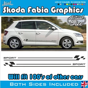 Skoda Fabia VRS Estate escotilla rayas laterales calcomanías pegatinas gráficos envío y devolución gratuitos 007 - Imagen 1 de 4