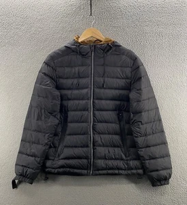 Zara Jacket Mens Medium Black Puffer Nylon Lightweight Outdoors Duck Down Fill - Picture 1 of 12