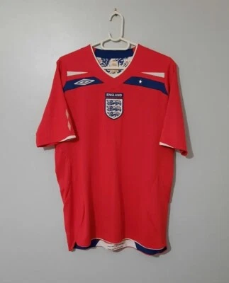 England Away Football Shirt, 2008-2010, Medium Adult - Image 1 of 2