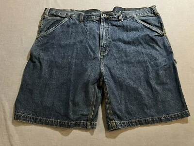Faded Glory Shorts Mens 46 Blue Denim Cargo Carpenter Pocketed Zip Button Men. - Image 1 of 4