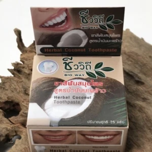 2x Herbal Toothpaste Coconut Oil Chivavithi Eliminate Cigarette Stains Fresh New - Picture 1 of 6