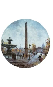 LIMOGES FRANCE "LA PLACE DE LA CONCORDE" PLATE -LIMITED EDITION- VINTAGE - Picture 1 of 5