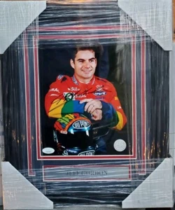 NICE FRAMED & MATTED Jeff Gordon 8x10 Photo Autographed JSA COA Nascar - Picture 1 of 6