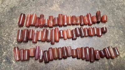 Raro Antiguo Antiguo Cuentas de Cornalina Natural Lote de 61 Collar Foto 1 de 4