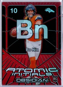 2024 Obsidian Football Atomic Initials Bo Nix ROOKIE BRONCOS 5/75 - Picture 1 of 2