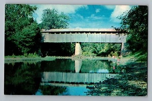 Ruddels Mill Kentucky KY Bourbon CO überdachte Brücke Stone Creek Postkarte 1950er - Bild 1 von 1