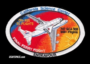ORIGINAL -NASA -FINAL FERRY FLIGHT- ENDEAVOUR - SHUTTLE CARRIERS - SCA - PATCH - Picture 1 of 4