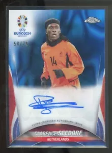 2024 Topps Cromo UEFA Euro CLARENCE SEEDORF #CA-CS Azul Lava Automático/75 - Imagen 1 de 2