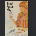 1968 Colgate School Dental Care Program Cavity Girl photo art decor print ad