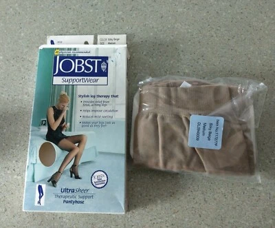 Jobst Pantyhose Ultrasheer Mild Compression 8-15 mmHg Silky Beige Medium New - Image 1 of 2