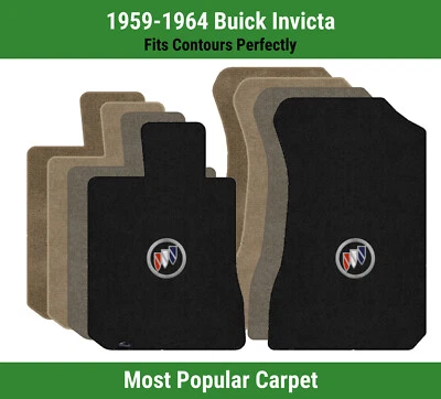 Tapetes carpete Lloyd Ultimat primeira fila para Buick Invicta 59-64 com logotipo emblema Buick - Imagem 1 de 4